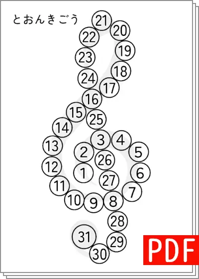 練習回数シート（音楽書き順）.pdfダウンロード